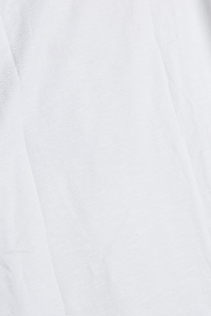 Shirt met 3/4-mouwen en print, WHITE, detail image number 4