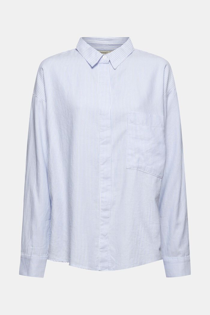 Overhemdblouse van 100% organic cotton, PASTEL BLUE, detail image number 0