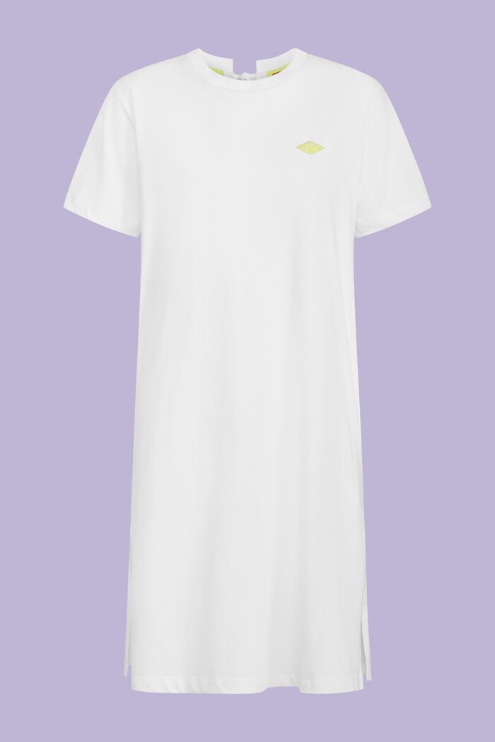Geborduurde jurk van katoenjersey, WHITE, detail image number 5