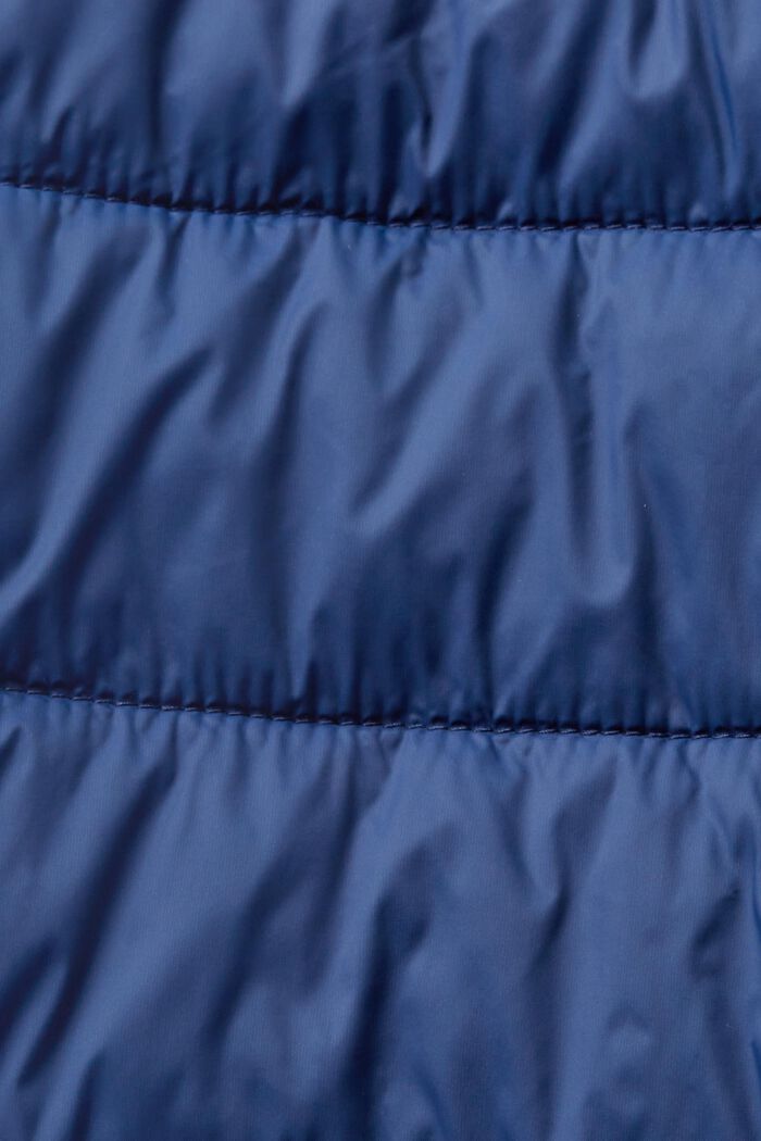 Gewatteerde jas met hoge hals, PETROL BLUE, detail image number 4