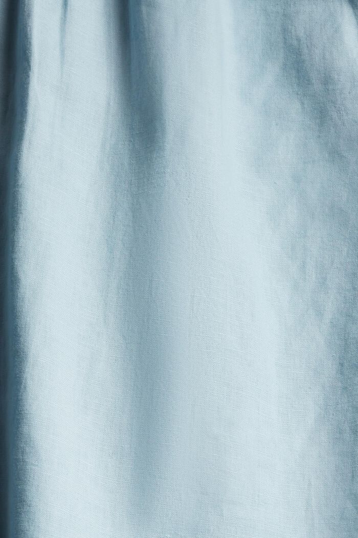 Blouse van een linnenmix, GREY BLUE, detail image number 4