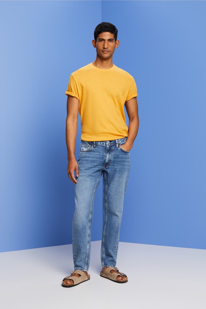 Relaxte jeans met een slim fit, BLUE MEDIUM WASHED, detail image number 5