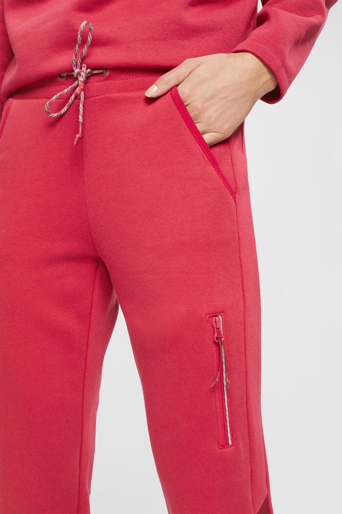 Sweatpants met zak op de pijp, CHERRY RED, detail image number 4
