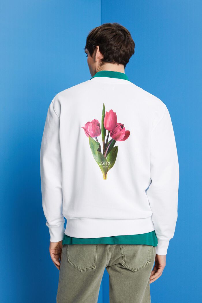 Sweatshirt met print op de achterkant, WHITE, detail image number 3