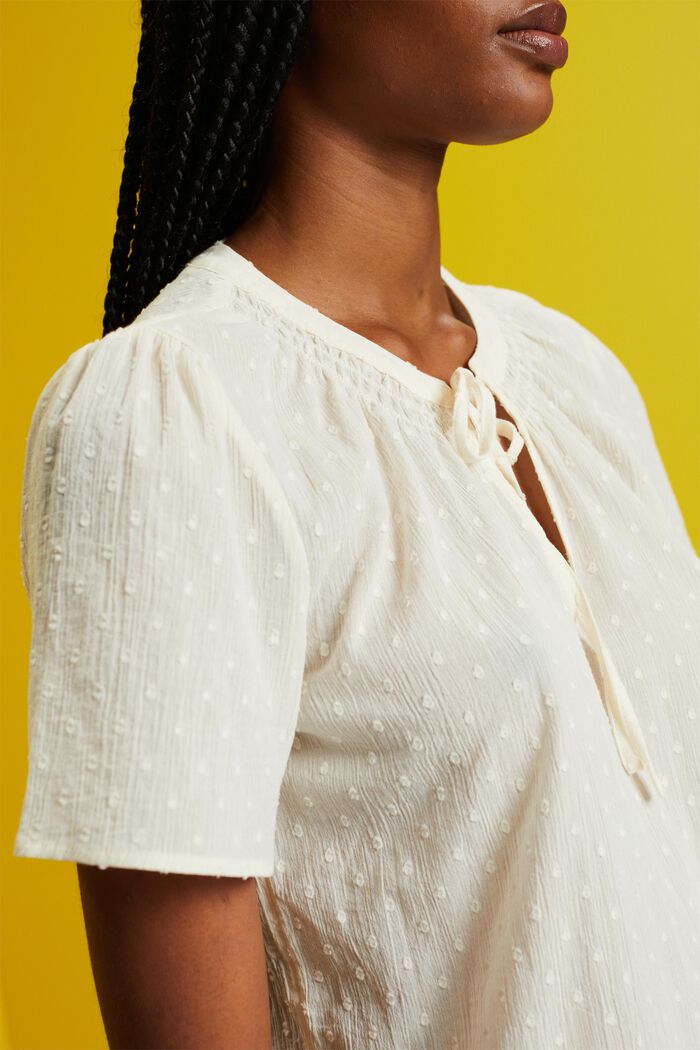 Plumetis blouse, 100% katoen, ICE, detail image number 2