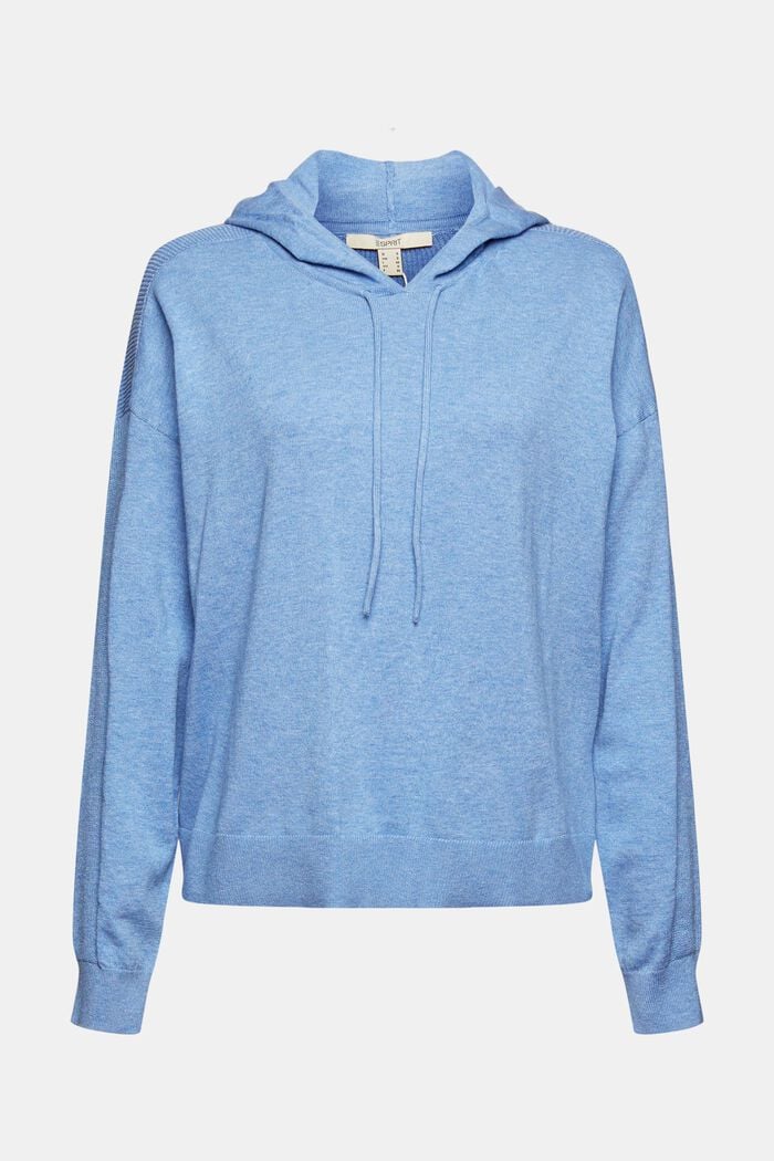 Trui met hoodie, 100% katoen, LIGHT BLUE LAVENDER, detail image number 6