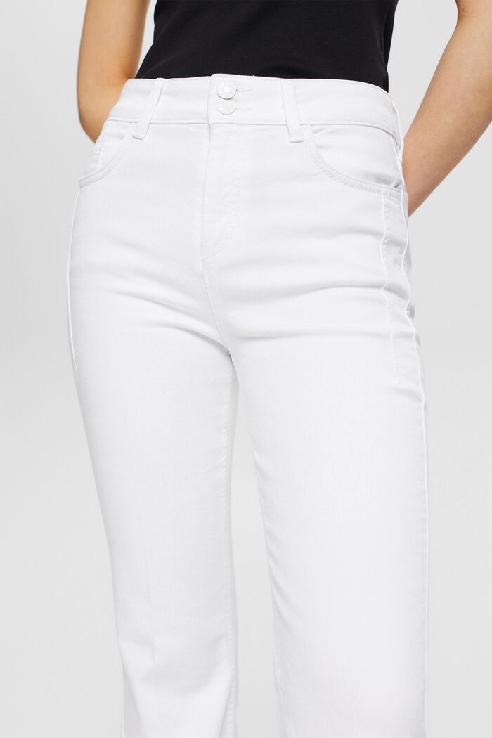 Bootcut jeans met persplooi, WHITE, detail image number 2