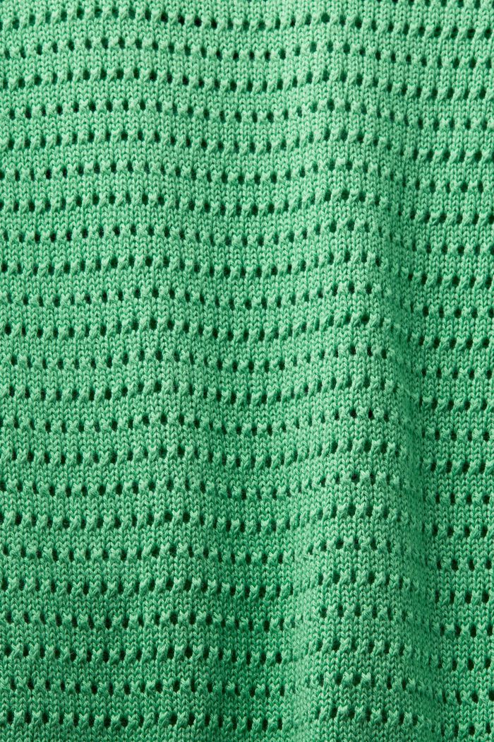 Mesh trui met korte mouwen, CITRUS GREEN, detail image number 5