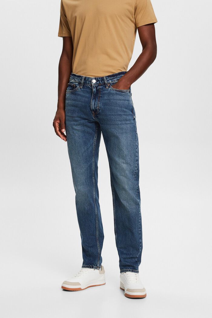 Rechtlijnige jeans met middelhoge taille, BLUE LIGHT WASHED, detail image number 0