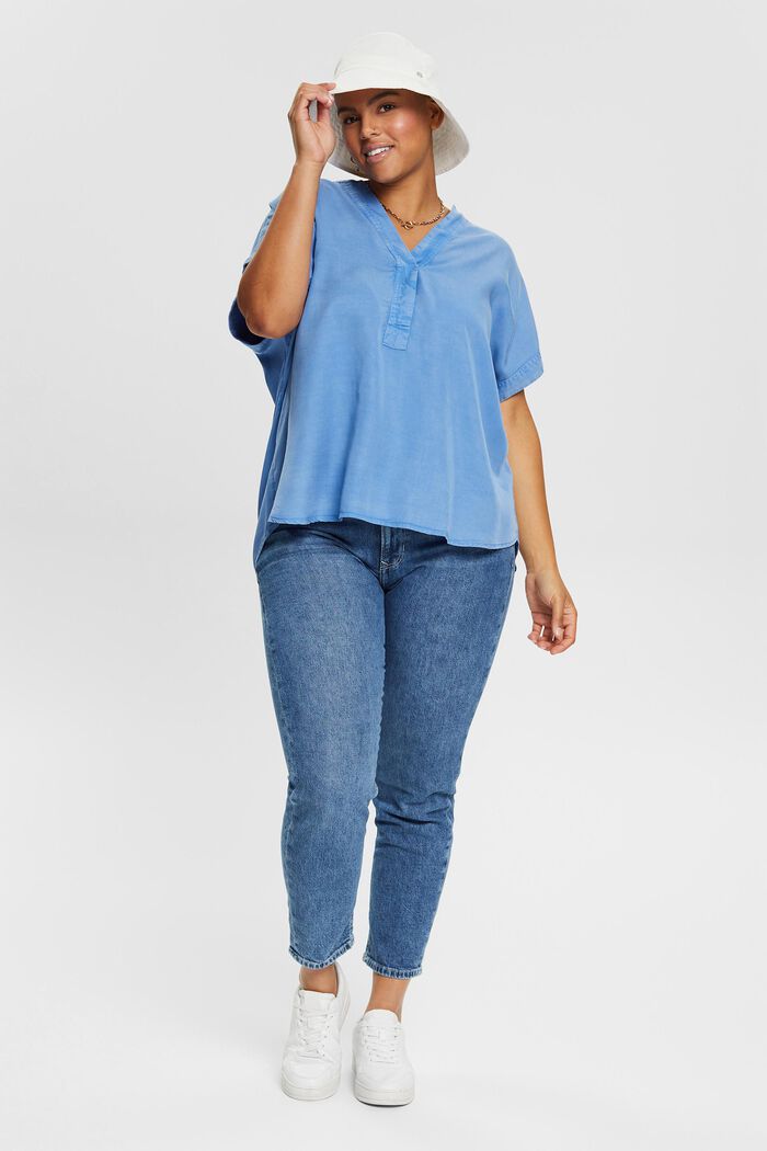 CURVY van TENCEL™: casual blouse, LIGHT BLUE LAVENDER, detail image number 1