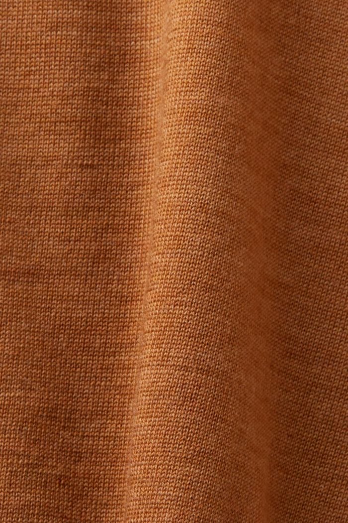 Wollen trui met turtleneck, CARAMEL, detail image number 6