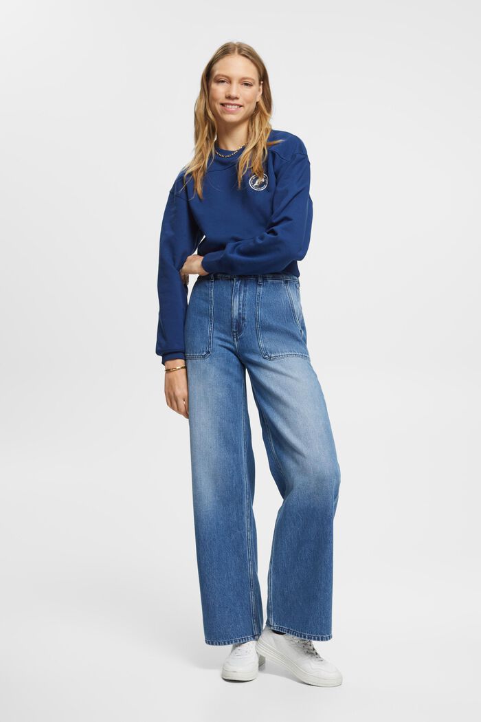 Carpenter jeans met hoge taille, BLUE MEDIUM WASHED, detail image number 5