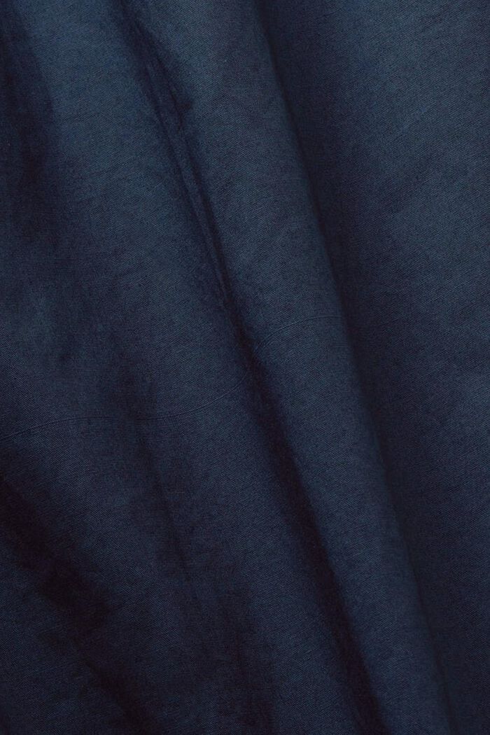 Overhemdjurk met strikceintuur, 100% katoen, PETROL BLUE, detail image number 5
