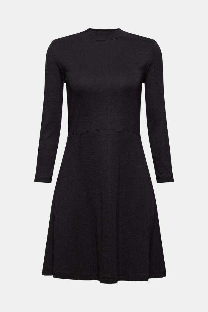 Jersey jurk van 100% biologisch katoen, BLACK, detail image number 5