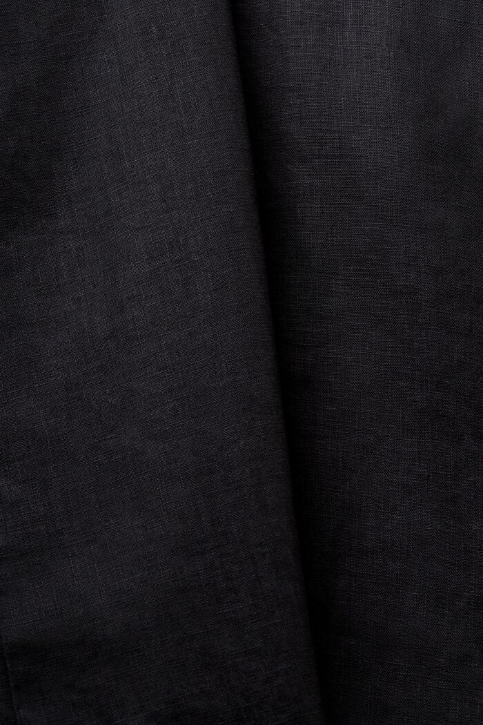 Linnen single-breasted blazer, BLACK, detail image number 5