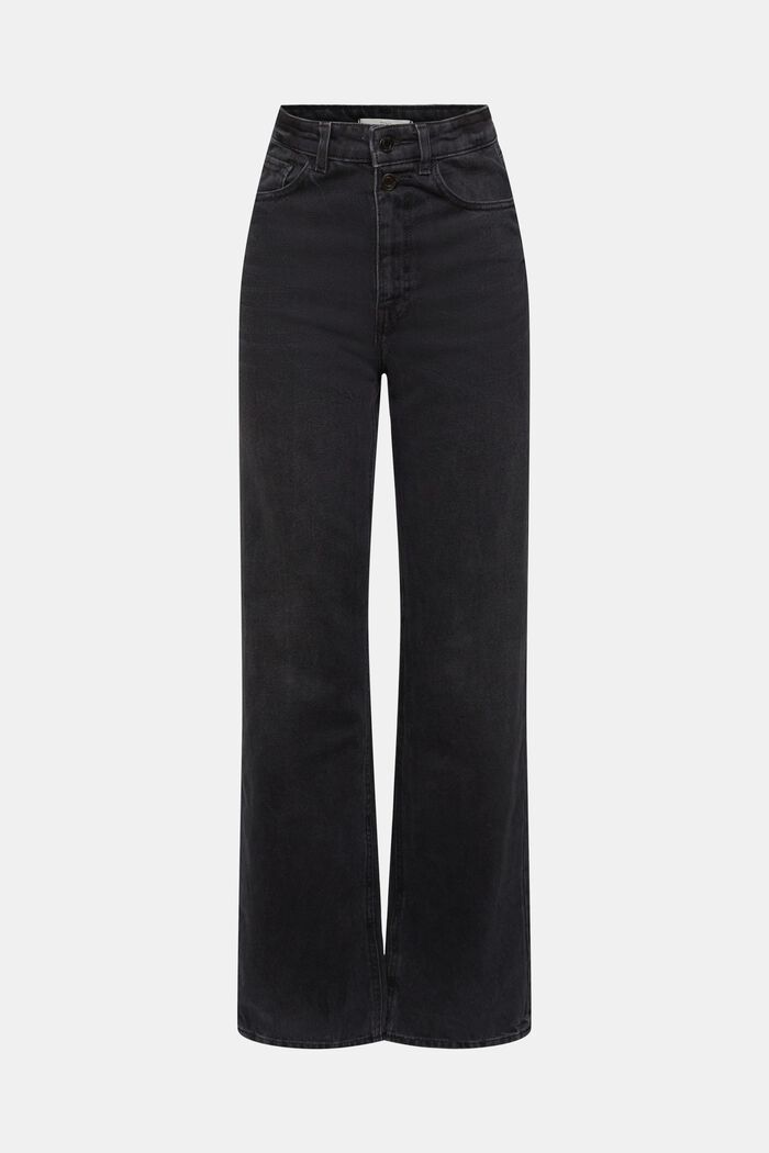 80s straight fit jeans, 100% katoen, BLACK DARK WASHED, detail image number 8