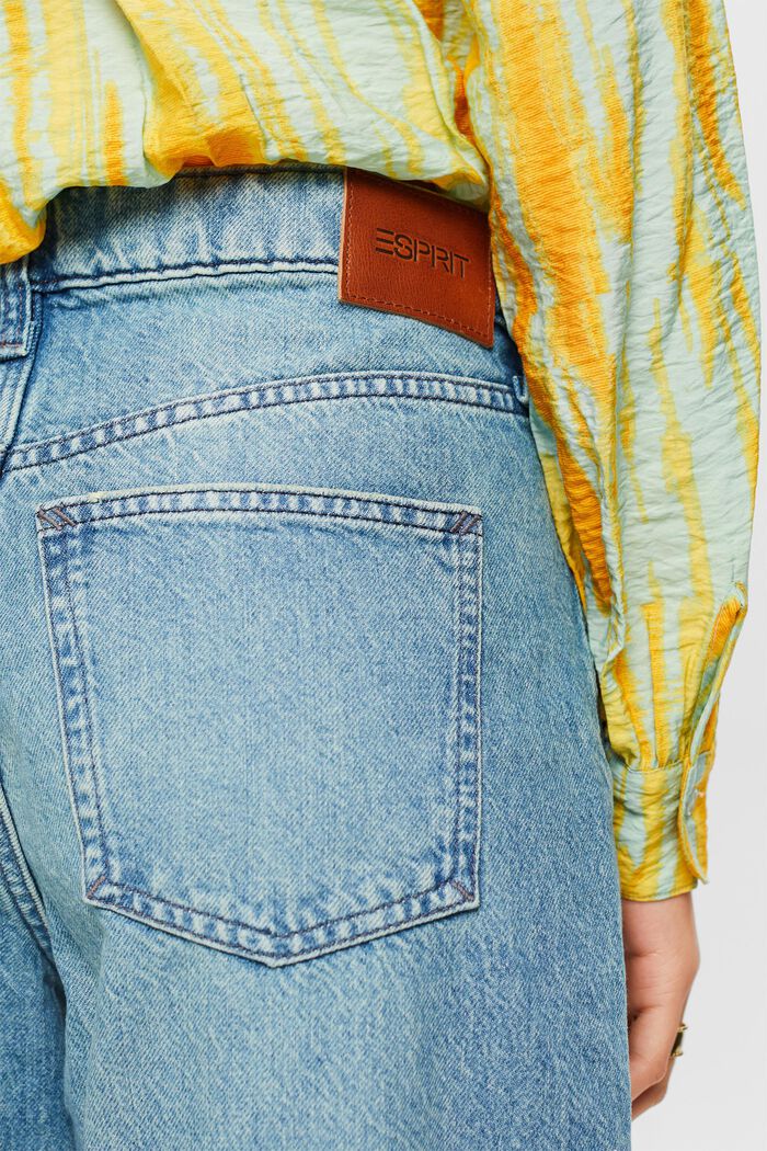 Retro loose jeans met hoge taille, BLUE LIGHT WASHED, detail image number 3
