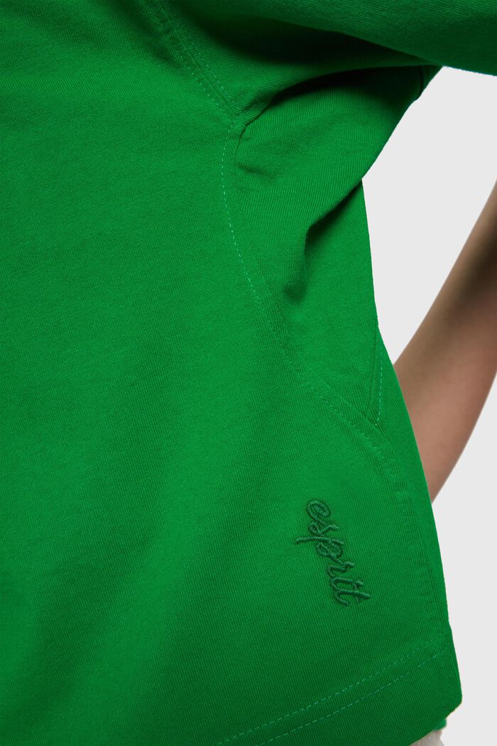 Cropped T-shirt met dolfijnenpatch, GREEN, detail image number 3