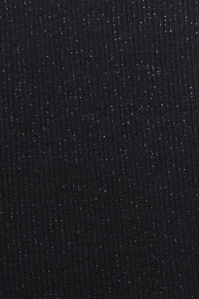 Glanzende gebreide broek, BLACK, detail image number 5