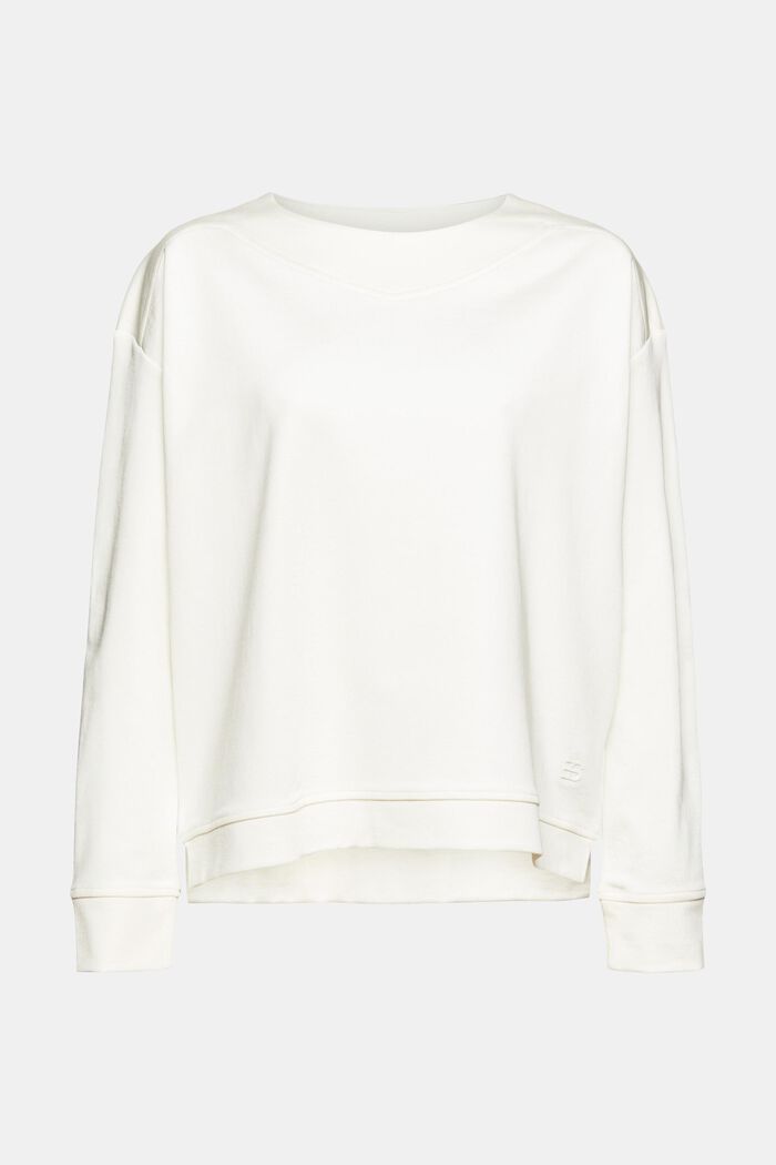 Sweatshirt van een katoenmix, OFF WHITE, overview