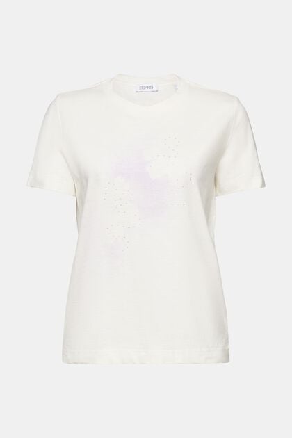 T-shirt van slubgarens met print