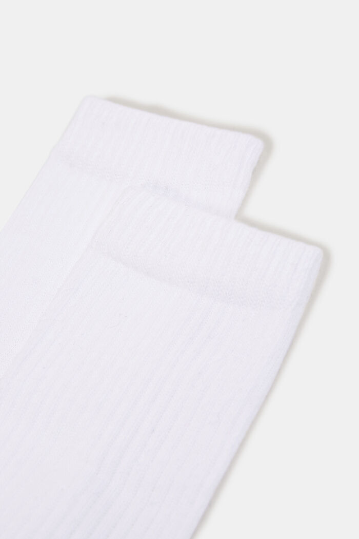 Set van 2 paar sokken met ribstructuur, WHITE, detail image number 1