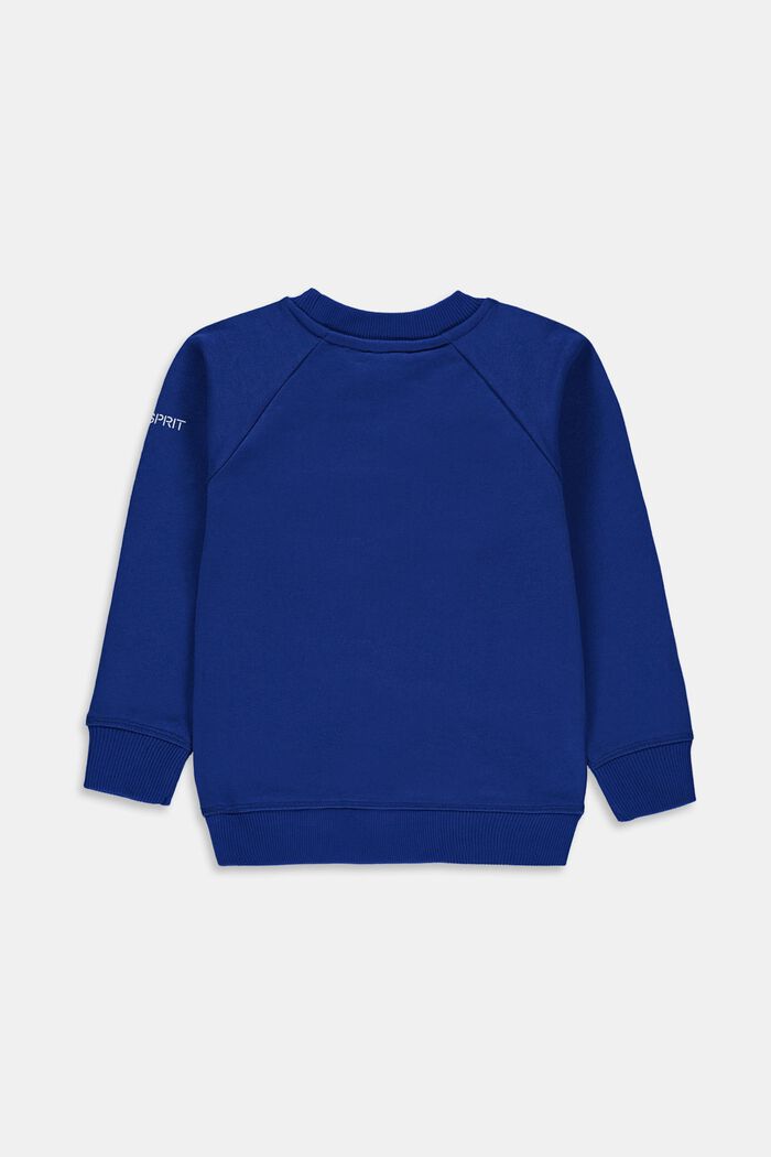 Sweatshirt met logo van 100% katoen, BRIGHT BLUE, detail image number 1