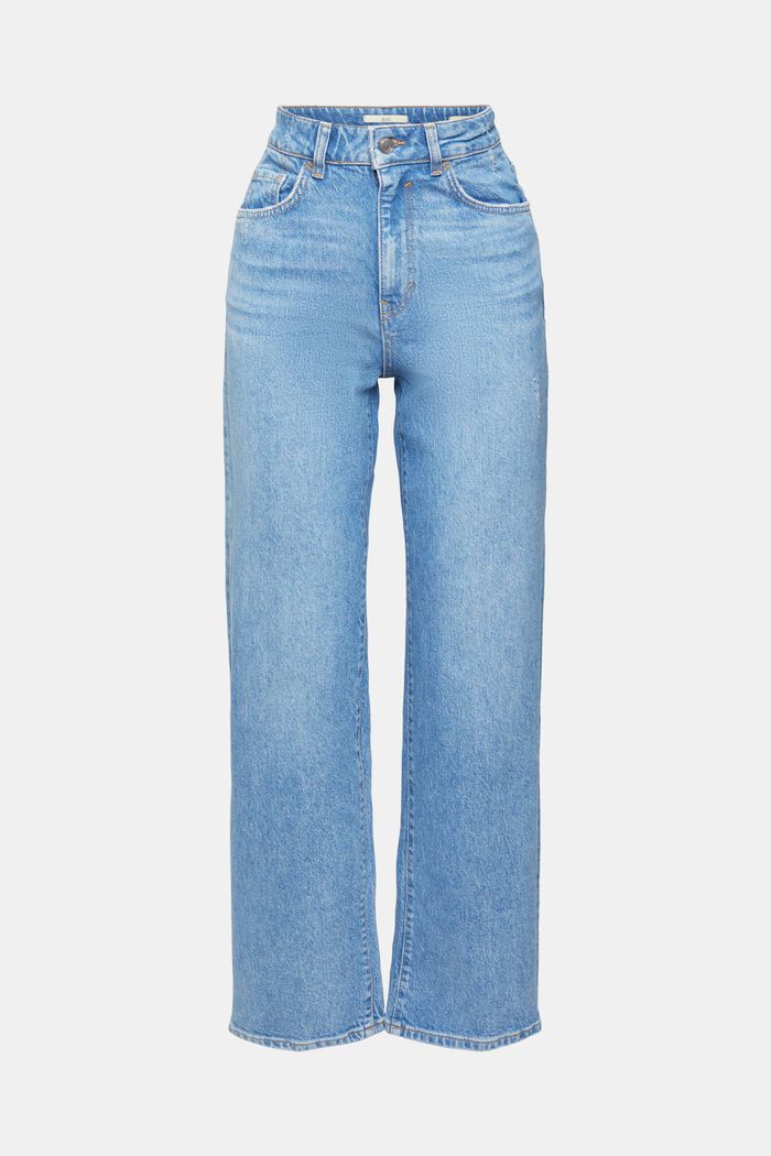Jeans met rechte pijpen, BLUE MEDIUM WASHED, detail image number 7