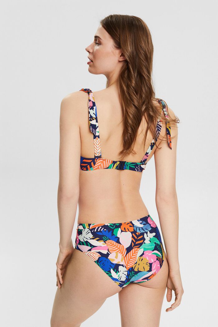 Bikinitop met kleurrijk motief en variabele bandjes, NAVY, detail image number 1