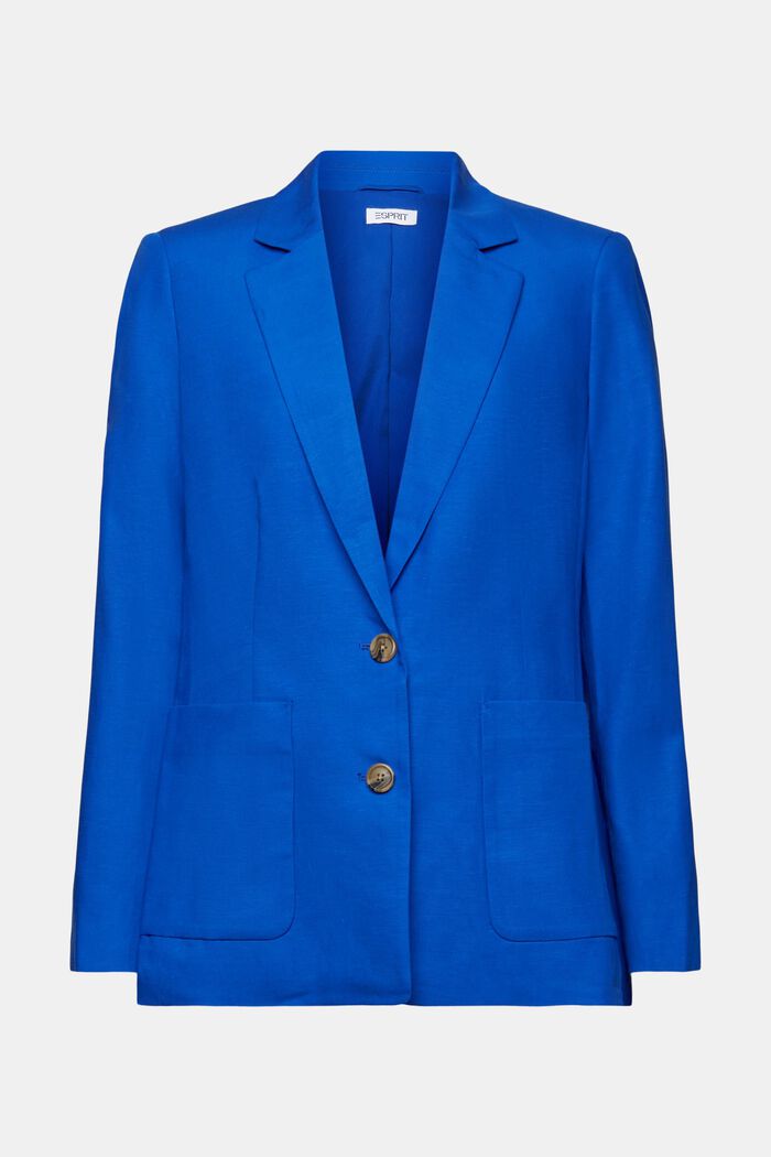 Single-breasted blazer voor mix & match, BRIGHT BLUE, detail image number 6