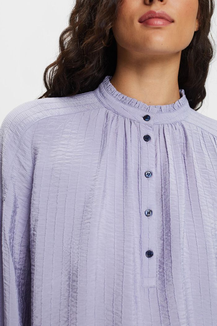 Gestructureerde blouse met lange mouwen, LIGHT BLUE LAVENDER, detail image number 2