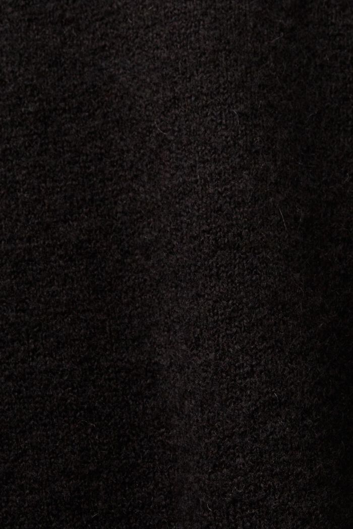Gebreide trui met blousonmouwen, BLACK, detail image number 5