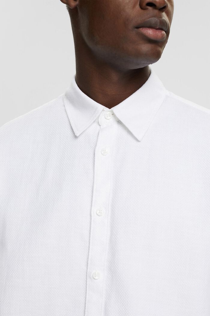 Dobby shirt, WHITE, detail image number 4