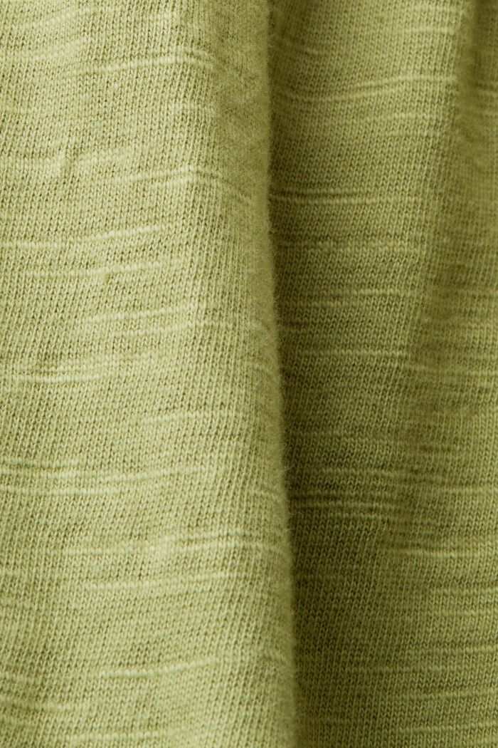 Jersey jurk met geborduurde kanten mouwen, PISTACHIO GREEN, detail image number 5