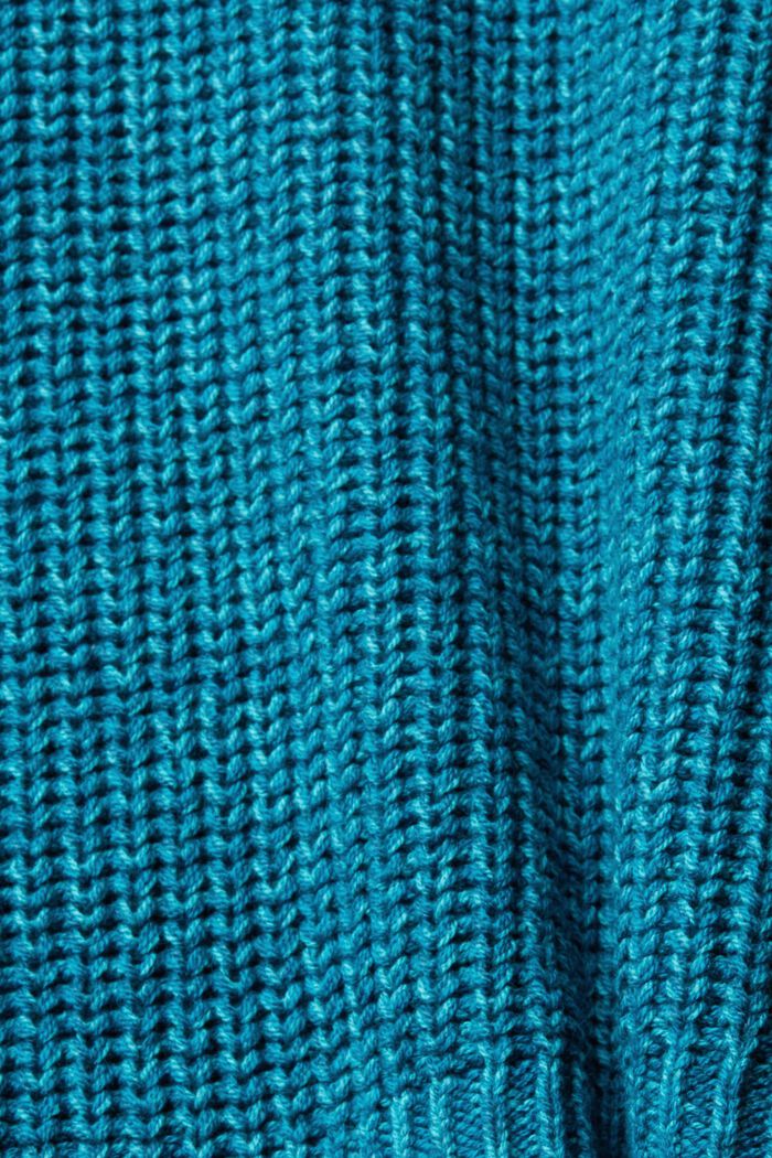 Ribgebreide trui, TEAL BLUE, detail image number 1