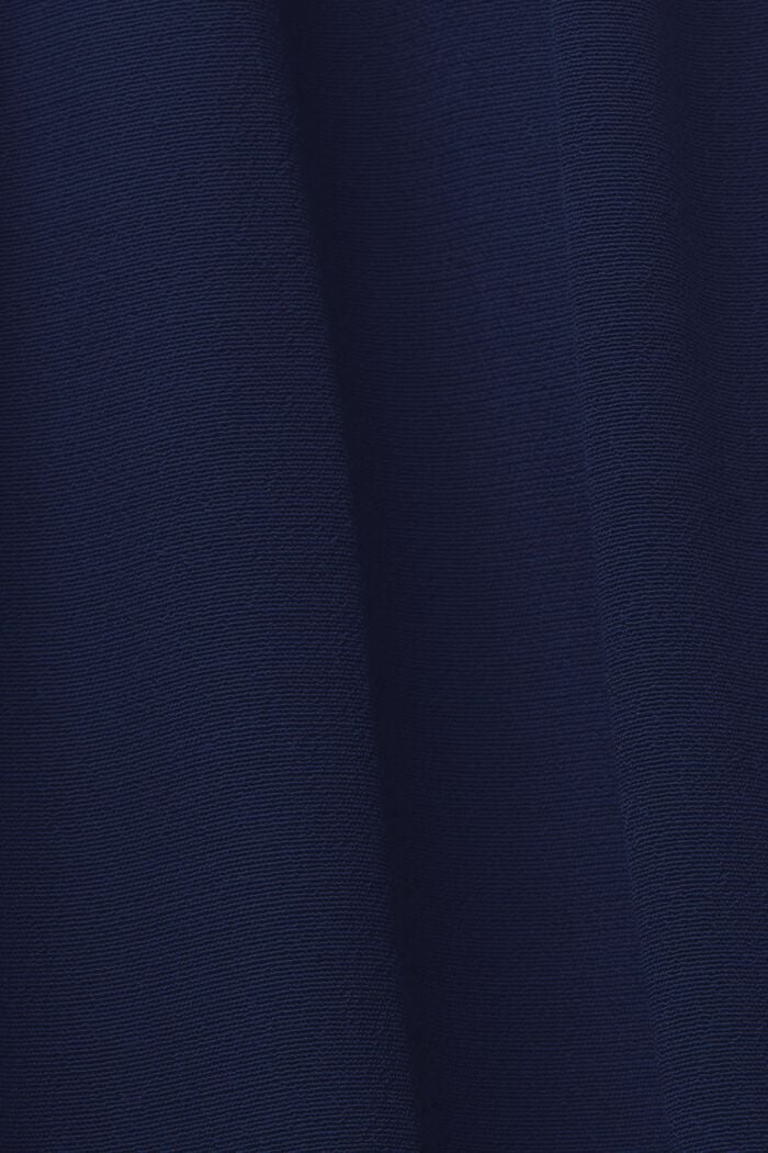 Midi-jurk met vaste strikceintuur, NAVY, detail image number 5
