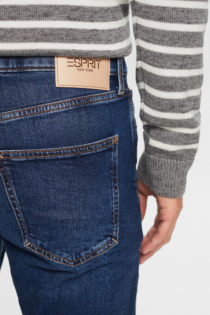 Gerecycled: slim fit jeans, BLUE DARK WASHED, detail image number 4
