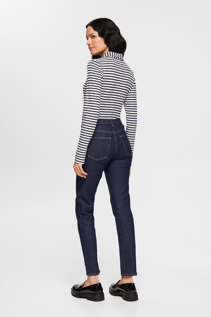 Slim fit-jeans met stretch, BLUE RINSE, detail image number 5