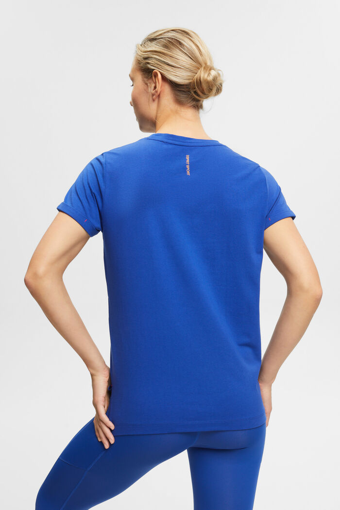 Sportief katoenen T-shirt, BRIGHT BLUE, detail image number 3
