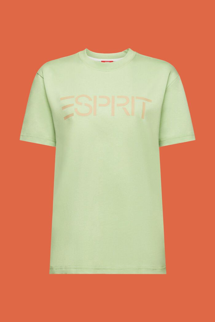 Uniseks T-shirt van katoen-jersey met logo, LIGHT GREEN, detail image number 7