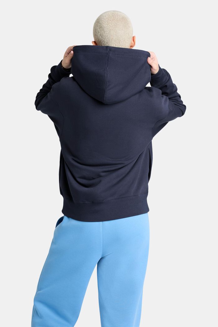 Uniseks hoodie van fleece met logo, NAVY, detail image number 3