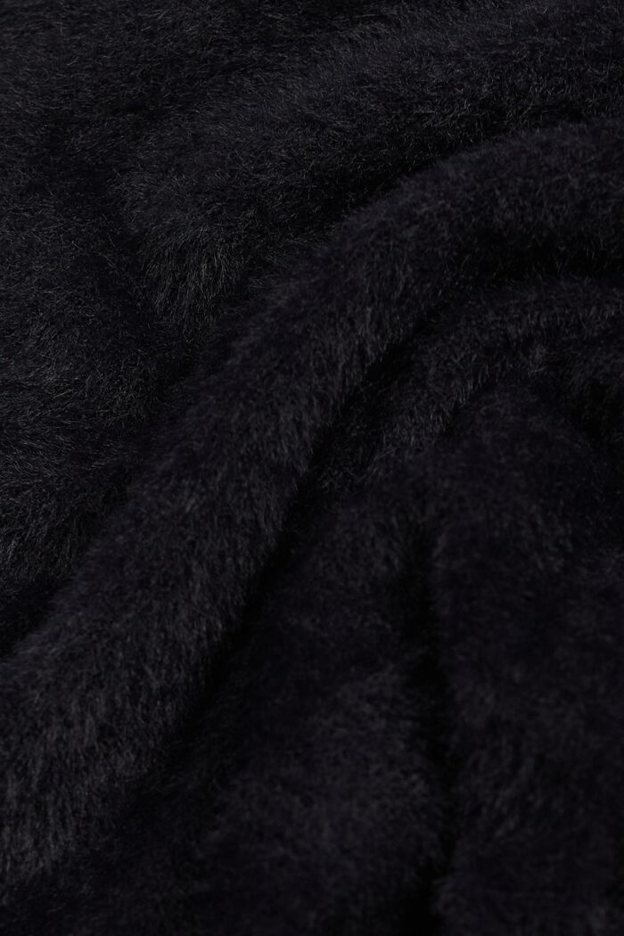 Mouwloos vest met V-hals van een wolmix, BLACK, detail image number 5