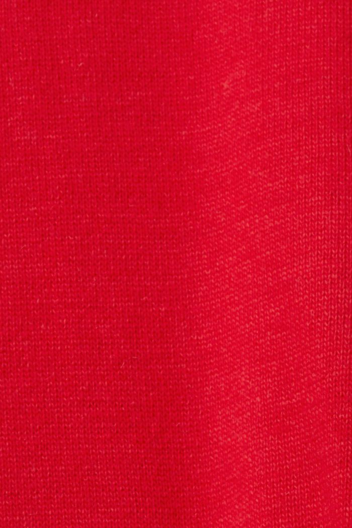 Gebreide jurk van een wolmix, LENZING™ ECOVERO™, DARK RED, detail image number 4