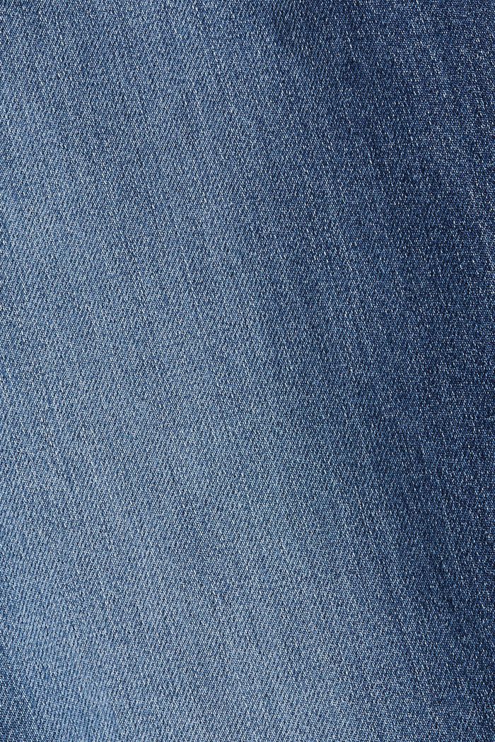 Jeans met dad fit, biologisch katoen, BLUE DARK WASHED, detail image number 4