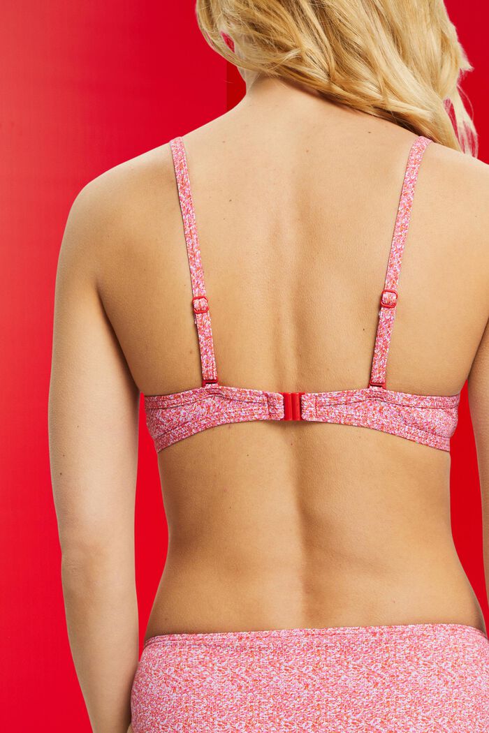 Gewatteerde bikinitop met print, PINK, detail image number 3