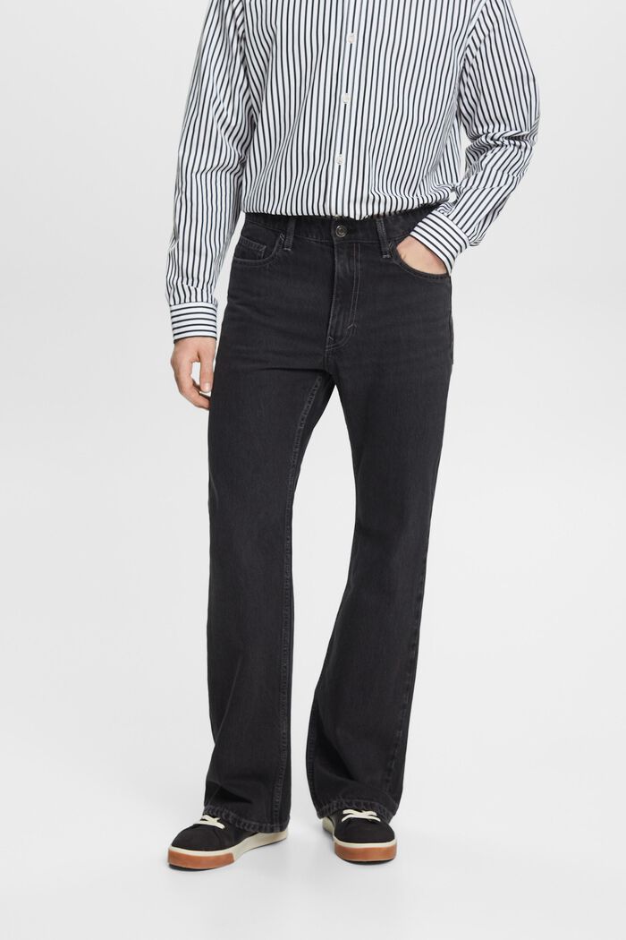 Bootcut jeans met middelhoge taille, BLACK DARK WASHED, detail image number 0