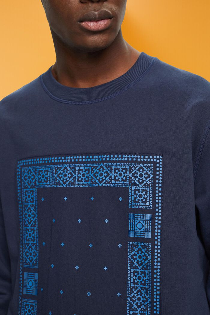 Sweatshirt met print op de voorkant, NAVY, detail image number 2