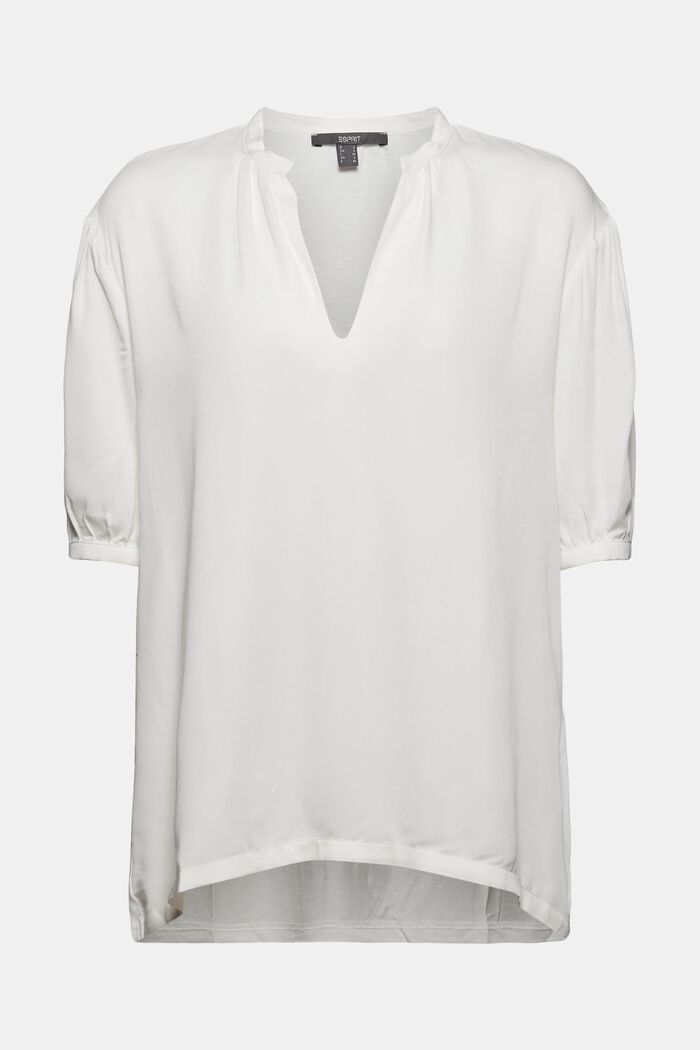 Blouseachtig shirt met LENZING™ ECOVERO™, OFF WHITE, detail image number 6