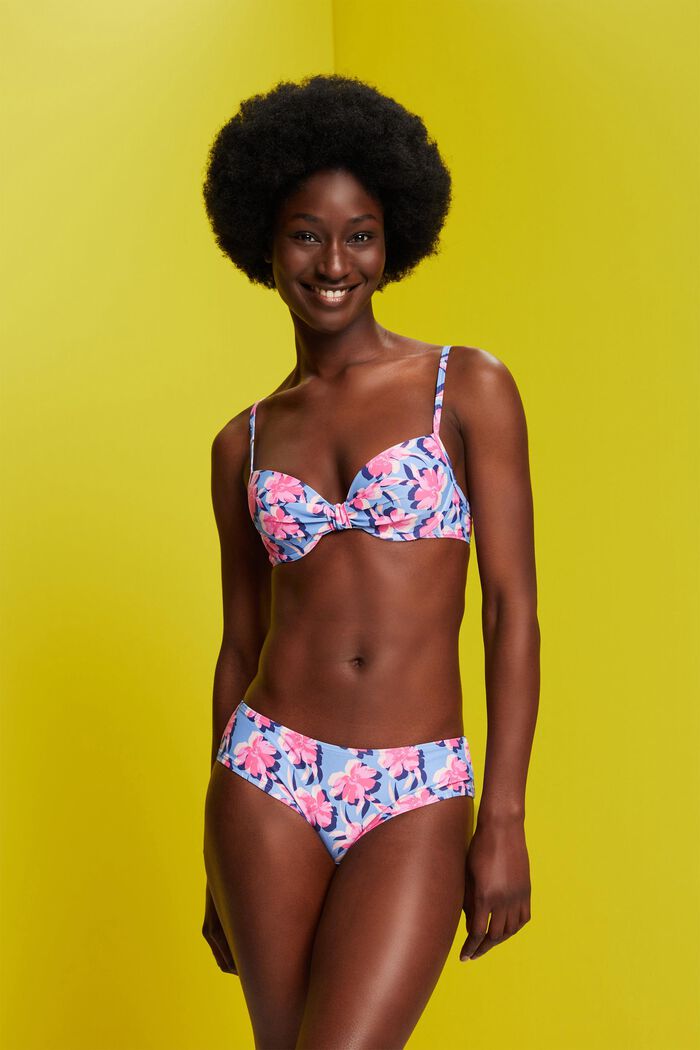 Gerecycled: gewatteerde bikinitop met beugels, LIGHT BLUE LAVENDER, detail image number 0