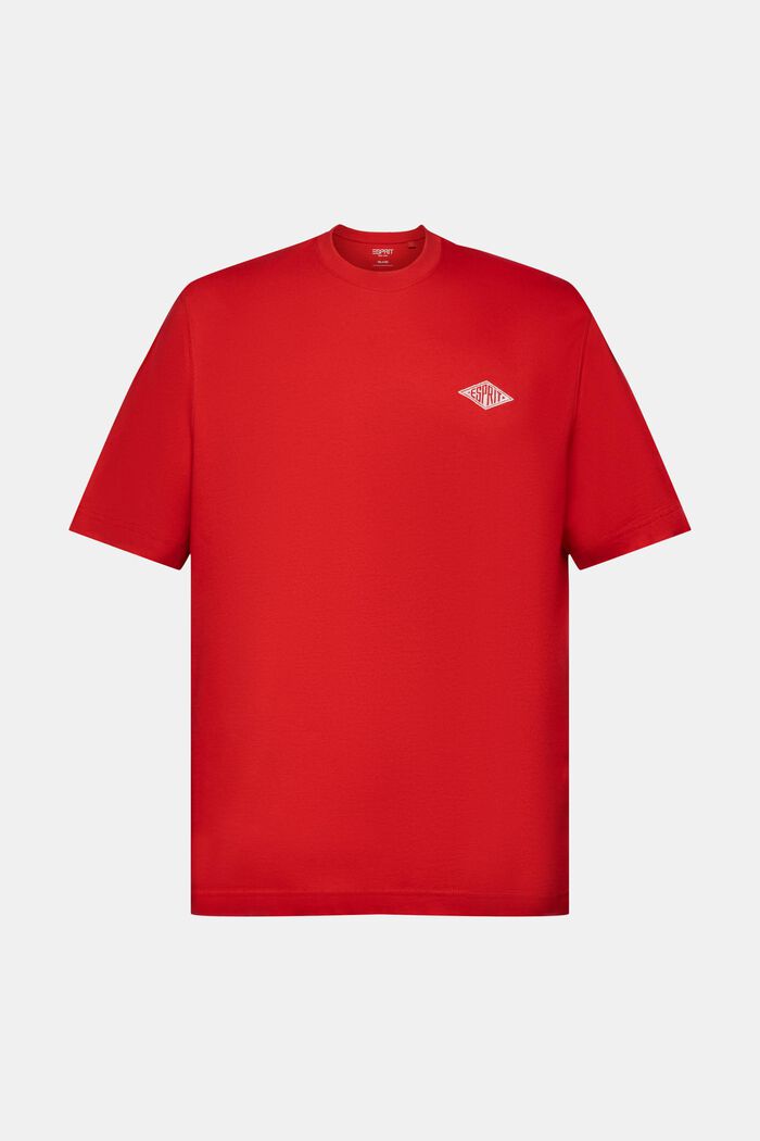 T-shirt met korte mouwen en logo, DARK RED, detail image number 5